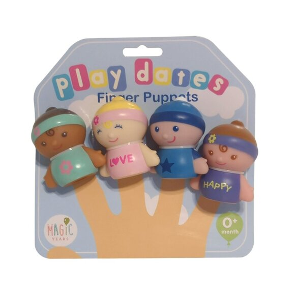 Magic Years Toys Finger Puppets Play Dates Baby Toys 4 Piece Set - Picture 1 of 3
